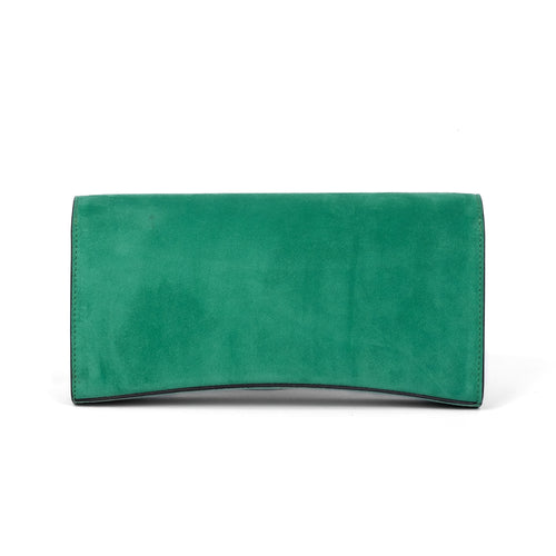 La Tremenda Amaltea Pochette|Colore:Smeraldo suede - Logo Oro