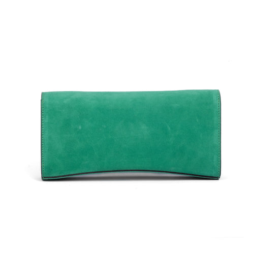 La Tremenda Amaltea Pochette|Colore:Smeraldo suede - Logo Brunito