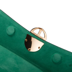La Tremenda Amaltea Pochette|Colore:Smeraldo suede - Logo Oro