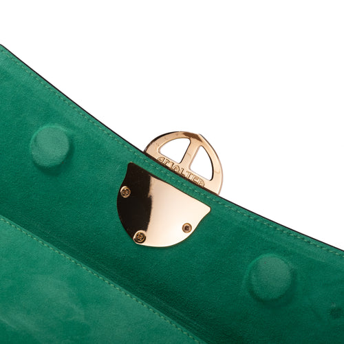 La Tremenda Amaltea Pochette|Colore:Smeraldo suede - Logo Oro