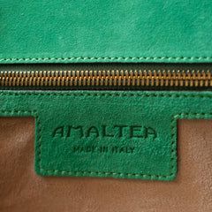  La Tremenda Amaltea Pochette|Colore:Smeraldo suede - Logo Oro