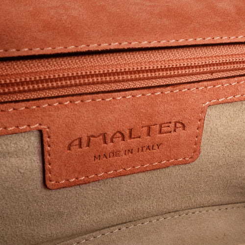 La Tremenda Amaltea Pochette|Colore:Arancio suede - Logo Brunito