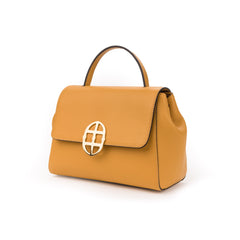 Santa Amaltea Borsa|Colore:Zafferano - Logo Oro