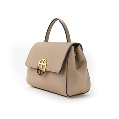 Santa Amaltea Borsa|Colore:Beige - Logo Oro