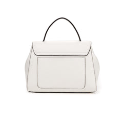 Santa Amaltea Borsa|Colore:Bianco - Logo Oro