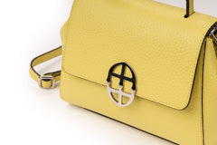 Santa Amaltea Borsa|Colore:Giallo limone - Logo Argento