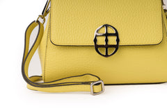 Santa Amaltea Borsa|Colore:Giallo limone - Logo Argento