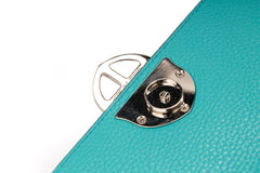 Santa Amaltea Borsa|Colore:Tiffany - Logo Argento