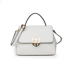 Santa Amaltea Borsa|Colore:Bianco - Logo Oro