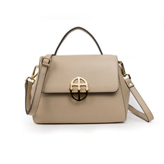 Santa Amaltea Borsa|Colore:Beige - Logo Oro