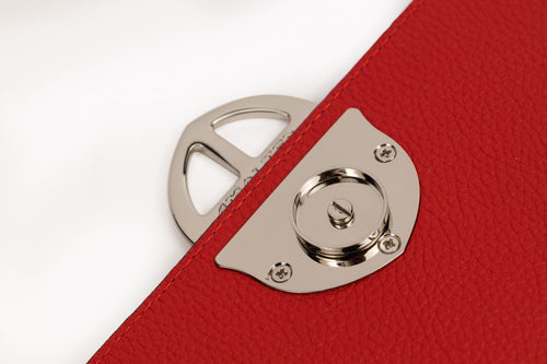 Santa Amaltea Borsa|Colore:Rosso - Logo Argento