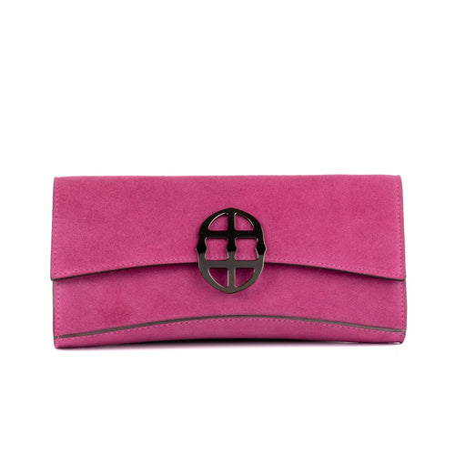 La Tremenda Amaltea Pochette|Colore:Ciclamino suede - Logo Brunito