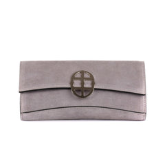  La Tremenda Amaltea Pochette|Colore:Grigio suede - Logo Argento