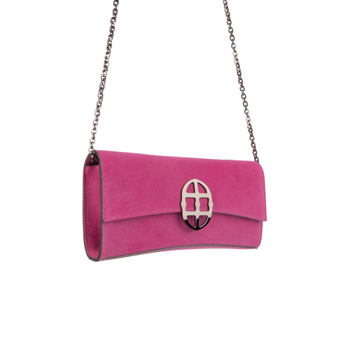 La Tremenda Amaltea Pochette|Colore:Ciclamino suede - Logo Brunito