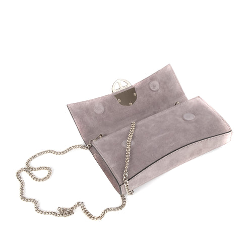 La Tremenda Amaltea Pochette|Colore:Grigio suede - Logo Argento