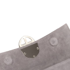 La Tremenda Amaltea Pochette|Colore:Grigio suede - Logo Argento