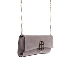  La Tremenda Amaltea Pochette|Colore:Grigio suede - Logo Argento