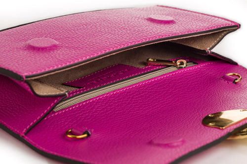 La Tremenda Amaltea Pochette|Colore:Fucsia - Logo Oro