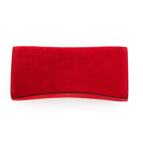 La Tremenda Amaltea Pochette|Colore:Rosso suede - Logo Oro