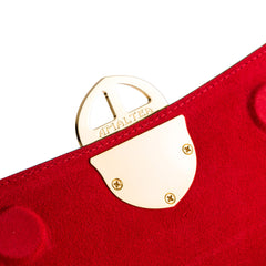  La Tremenda Amaltea Pochette|Colore:Rosso suede - Logo Oro