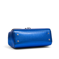 Santa Curvy Amaltea Borsa|Colore:Bluette metal - Logo Argento