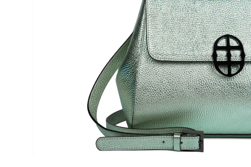 Santa Curvy Amaltea Borsa|Colore:Verde coda di sirena - Logo Brunito