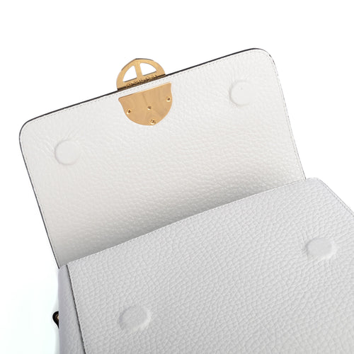 Santa Curvy Amaltea Borsa|Colore:Bianca - Logo Oro