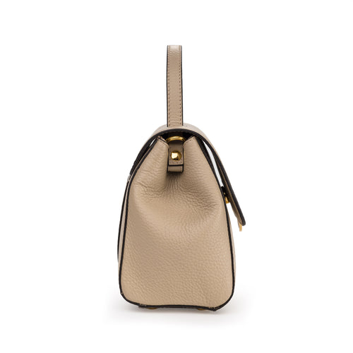 Santa Amaltea Borsa|Colore:Beige - Logo Oro