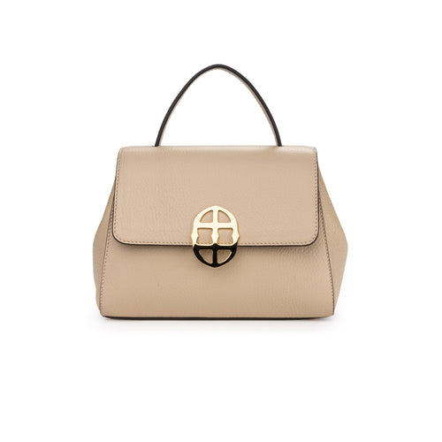 Santa Amaltea Borsa|Colore:Beige - Logo Oro