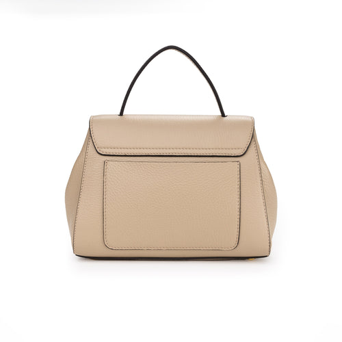 Santa Amaltea Borsa|Colore:Beige - Logo Oro