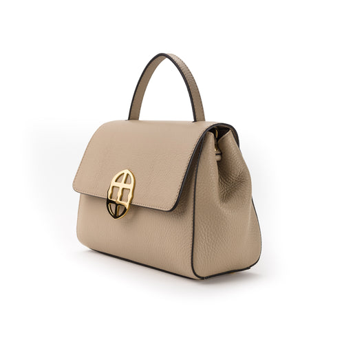 Santa Amaltea Borsa|Colore:Beige - Logo Oro