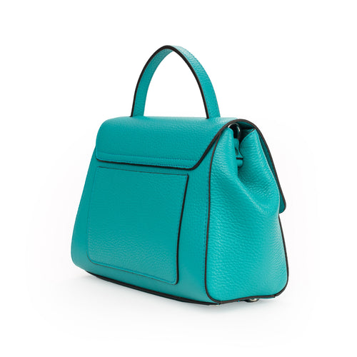 Santa Amaltea Borsa|Colore:Tiffany - Logo Argento