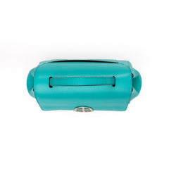 Santa Amaltea Borsa|Colore:Tiffany - Logo Argento