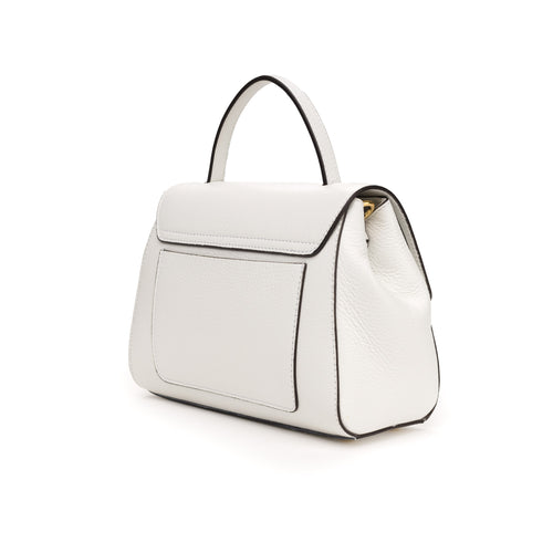 Santa Amaltea Borsa|Colore:Bianco - Logo Oro