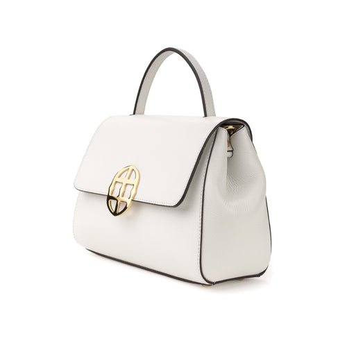 Santa Amaltea Borsa|Colore:Bianco - Logo Oro