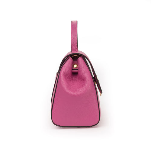 Santa Amaltea Borsa|Colore:Fucsia - Logo Oro