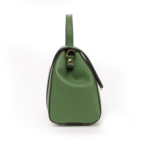 Santa Amaltea Borsa|Colore:Verde Oliva - Logo Oro