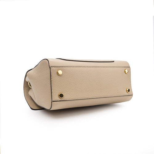 Santa Amaltea Borsa|Colore:Beige - Logo Oro