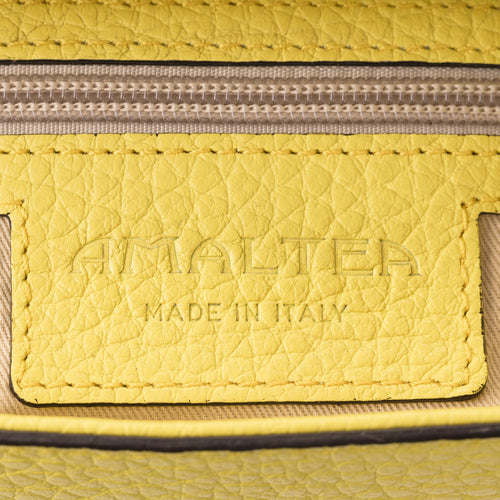 Santa Amaltea Borsa|Colore:Giallo limone - Logo Argento