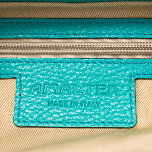 Santa Amaltea Borsa|Colore:Tiffany - Logo Argento