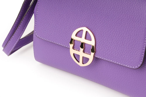 Santa Amaltea Borsa|Colore:Viola - Logo Oro