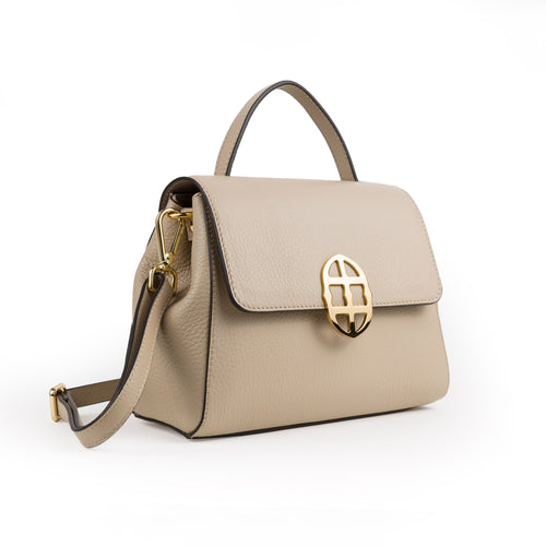 Santa Amaltea Borsa|Colore:Beige - Logo Oro