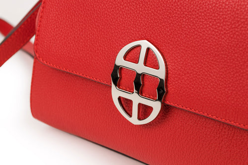 Santa Amaltea Borsa|Colore:Rosso - Logo Argento