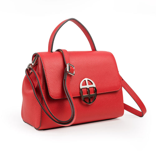 Santa Amaltea Borsa|Colore:Rosso - Logo Argento