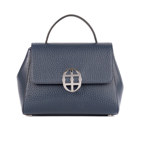 Santa Amaltea Borsa|Colore:Blu - Logo Argento