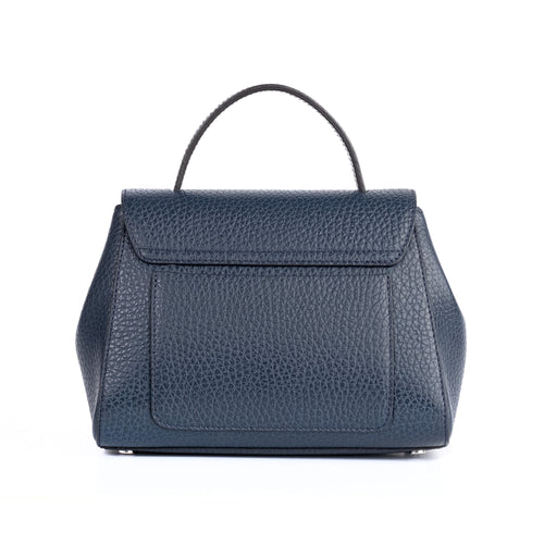 Santa Amaltea Borsa|Colore:Blu - Logo Argento