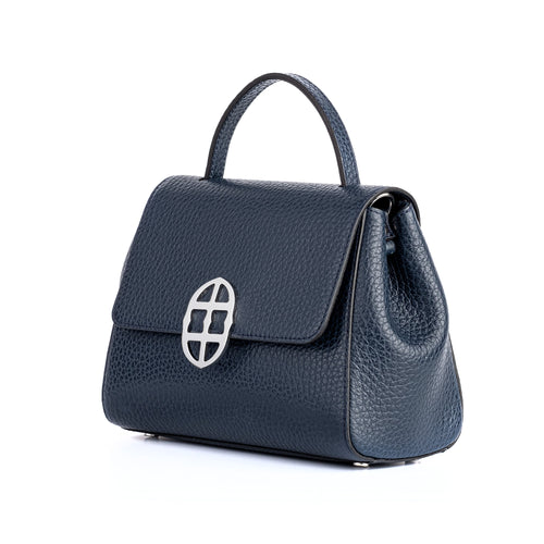 Santa Amaltea Borsa|Colore:Blu - Logo Argento