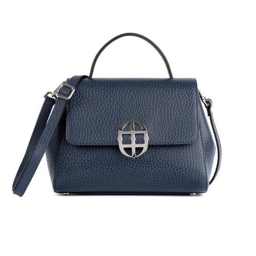 Santa Amaltea Borsa|Colore:Blu - Logo Argento