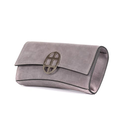  La Tremenda Amaltea Pochette|Colore:Grigio suede - Logo Argento