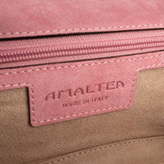 La Tremenda Amaltea Pochette|Colore:Rosa suede - Logo Oro